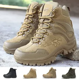 Scarpe da uomo stivale tattico militare tattico da uomo scarpe da uomo combattimento caviglia caviglia caccia di scarpe da campeggio da campeggio scarpe di sicurezza da uomo