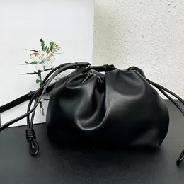 Designer Real Leather Drawstring Bucket Bags Clutch Premium Cow Leather Brand Cloud Lady Shoulder Bags Luxury Girl Lovely Totes Quality Underarm Bag 2647