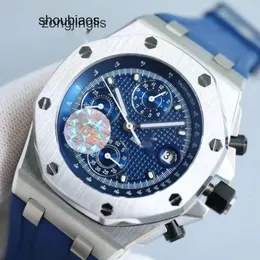 Yüksek kaliteli APS Lüks Erkekler İzle AP AP İzle Offshore Royal Meşe Kronograf Menwatch Orologio Otomatik Mekanik Supercolen Cal3126 Kauçuk Stra 3axe