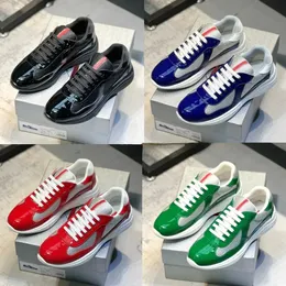 Designer Shoes Sneakers Men's America Cup Leather mesh stitching flat B22 sneakers Black white Red mesh belt B30 casual shoes