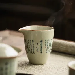 Xícaras Pires Prajna Paramita Coração Sutra Cerâmica Abertura Cerâmica Xícara Feira Chá Chinês Zen Mar Teaware Utensílio Cerimônia