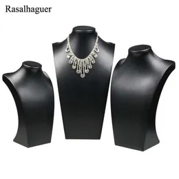 Top PU Black Mannequin Shelf Necklace Pendant Chain Jewelry Display Stand Holder Decorate Bracelet Jewelry Rack Show 240314