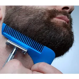 Novo pente barba moldar ferramenta homem cavalheiro barba guarnição modelo corte de cabelo moldagem guarnição modelo barba modelagem tamanho material