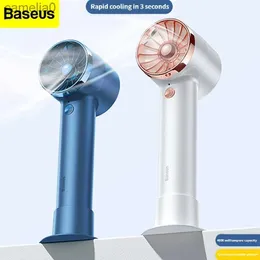 Electric Fans Baseus Handheld Cute Small Fan Portable Desktop Small USB Charging Summer Leafless Electric Fan er Silent for Office StudentsC24319