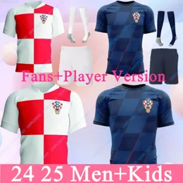 2024 2025 Nya Croacia Modric Soccer Jerseys National Team Mandzukic Perisic Kalinic 23 24 25 Croatien Football Shirt Kovacic Rakitic Kramaric Men Kid Kit Uniforms