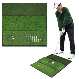 AIDS Golf träffar matta 3 gräs, bärbar golfträningsmatta för swingdetektering batting mini golf övningshjälpspel, hem utomhus