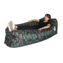 Mat 230*70cm Inflatable Sofa Cushion Camping Air Tent Bed Sleeping Bag Lazy Beach Air Mattress Folding Lounger Chair Garden Outdoor