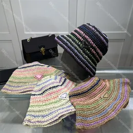 色付きデザイナーの麦わら帽子トレンディな男性女性織り帽子ユニセックス夏折りたたみ式帽子casquette