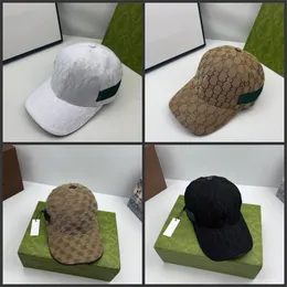 Designer-Baseballkappe, hochwertige Baseballkappen im klassischen Stil für Damen und Herren, luxuriöse Gorras-Stickerei, passende Hüte, weiße Streifen, einfach hj063 H4