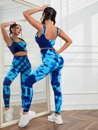 Nahtlose Gym Set Push-Up Fitness Leggings Workout Crop Top Frauen Outfit Strumpfhosen Hosen Yoga Anzug Sport Kleidung 240307