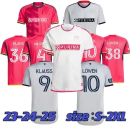 St. L Ouis City 22 2023 2024 2025 Soccer Jerseys New St Louis'Dred'Gioacchini Vassilev Bell Pidro Football Shirt Home Playerバージョンファンジャージー