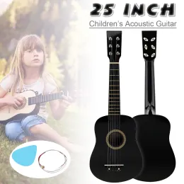 Gitar 25 inç Basswood Akustik Gitar 6 Strings Guitarra, Yeni Başlayan Çocuklar Çocuk Çocukları Hediye Oyuncak