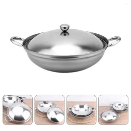 Double Boilers Cover Alcohol Stove Frying Pan Cooking Pot Food Making Handle -pot Stainless Steel Holder