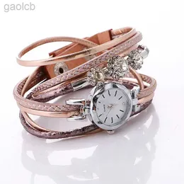 Orologi da polso da donna Orologio moda di lusso con diamanti Cerchio Bracciale con cinturino in pelle Orologio da donna Orologio femminile 2021 Reloj Mujer Bracciale di design 24319