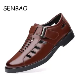 Сандалии Senbao Sandals Busines Shoes Men Sandlias, продавая удобные летние туфли Zapatillas Hombre Gladiator Sandal Size 3848