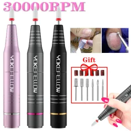 Kits 30000rpm Usb Prego Broca Hine para Acrílico Unha Polonês Gel Fresagem Suavização Calos Manicure Hine Nail Art Salon Equipment