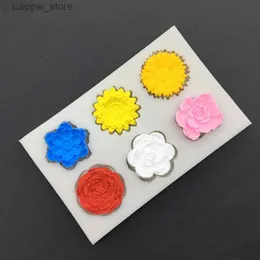 Backformen Sonnenblume Rose Chrysantheme Form Silikonform Sugarcraft Schokolade Cupcake Backform Fondant Kuchen Dekorieren Werkzeuge L240319