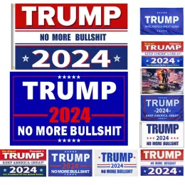 3x5ft Digital Print Trump 2024 Flag Elezione presidenziale statunitense Trump No More Buonshit Campagna Flags Nuova spedizione veloce