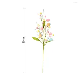 Fiori decorativi Foglie finte di Pasqua Rami di fiori artificiali realistici per decorazioni di uova fai da te Decorazioni per feste esenti da manutenzione Largo