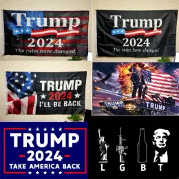 Donald Trump 2024 Flag Keep America Great Again Prezydent LGBT USA Zasady zmieniły się z powrotem do Ameryki 3x5 stóp 90x150cm