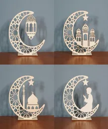 Ramadan Decorazione in legno Islam Musulmano Eid Ramadan DIY Moon Star Ornamenti da tavolo Home Office Party Decor3683928