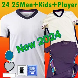 2024 Euro Inglaterra Mead Camisa de Futebol BELLINGHAM KANE STERLING RASHFORD SANCHO GREALISH MOUNT FODEN SKA 2024 2025 Homens Crianças Kit Fãs Jogador Versão S-4XL