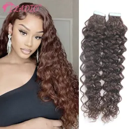 Extensões PLADIO Onda de Água Fita de Cabelo Em Extensões de Cabelo Humano 10 Pçs/set Clipe Em Cabelo Remy Brasileiro para As Mulheres 1226 Polegadas Frete Grátis