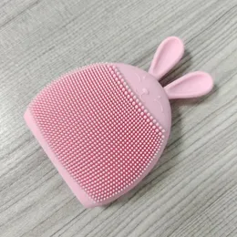 2024 Novo 1 PC Rabbit Shape Silicone Face Limpia Pincel para lavar face de lavander