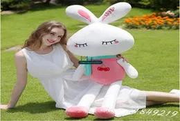 Dorimytrader جديد جميل 130 سم عملاق كرتون أرنب لعبة محشوة ناعم 51039039 Bunny Doll 4 Color Nice Girl Gift Dy611315495