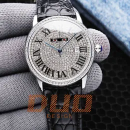 Pass diamond test Luxury Brand watch Original Sapphire mirror 42mm Automatic Iced out Hip hop Watches designer wristwatch Mechanical High quality Movement