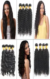 8A Mink Brazillian Deep Wave Fail Bundles Wefts 100 nieprzetworzone wiązki fali wodnej przedłużenia Brazylijskie Kinky Curly Human Human Virgin 4915308