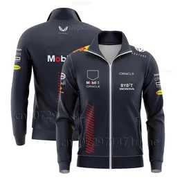 Felpe con cappucci da uomo Nuova tuta da corsa rossa della squadra F1 in 2024 Bull Versappen Spring Autumn Cacke Coat Sports Sports Oversized Men Topshirt Top