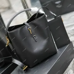 LE 37 디자이너 가방 반짝이는 가죽 버킷 가방 고품질 토트 복합 ​​숄더백 여성 가방 검은 크로스 바디 토트 지갑 고급 핸드백