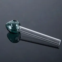 Çilek şekli cam yağ brülör borusu mini kalın pyrex sigara boruları dab pipetler su bong aksesuarları için düz tip SW42
