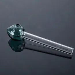 Tubo de queimador de óleo de vidro em formato de morango Mini cachimbo grosso pirex canudos Dab tipo reto para acessórios de bong de água SW42