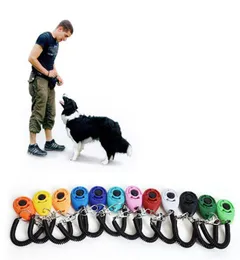 Hundträningsklickare med justerbar handledsband hundar Klicka på tränarhjälpljudnyckel för beteendeträning JK2007XB9146981