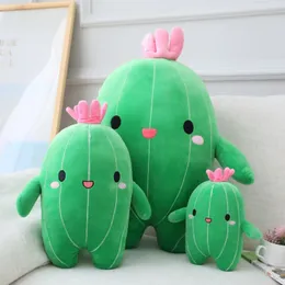 2024 25/40 cm Cartoon Cactus Plush Toys Pillows Kawaii fyllda mjuka växtdockor för barn baby barn leksaker födelsedagsdekoration gåvor ll