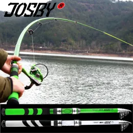 Canne JOSBY Telescopica In Fibra di Carbonio Pesca Alla Carpa Canna Da Pesca in Mare Pole Spinning Portatile Da Viaggio Ultraleggero 2.1M 2.4M 2.7M 3.0M 2020 NUOVO