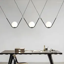 Lampadari Moderno Minimalismo nordico Lampadario a LED a forma di V unica Soggiorno Sala da pranzo Illuminazione a sospensione regolabile Droplight a sospensione