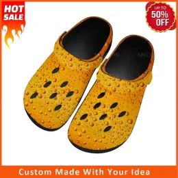 Sandals Beer Unisex 3D Print Home Clogs Custom Water Shoes Mens Womens Teenager Shoe Garden Clog Breathable Beach Hole Slippers Black