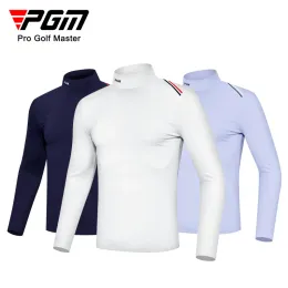 Shirts PGM Golf Clothing Men's Longsleeved Tshirt Windproof Warm Fashion Sports Golf Golf Supplies