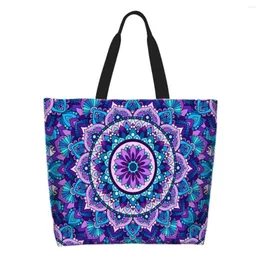 Borse per la spesa Borsa Mandala Art Borsa pieghevole riutilizzabile Borsa a tracolla impermeabile di grande qualità di alta qualità