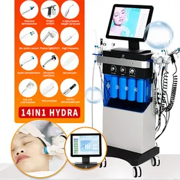 2024 14in1 핫라 판매 히드라 마스터 머신 페이셜 케어 머신 기능 뷰티 살롱 사용을위한 피부 회춘 수경 방사제