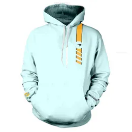 Herren Hoodies Sweatshirts McLaren F1 Team kurzärmeliger Racing-Fan-Hoodie blauer Fahrer-Thema-Gedenk-Hoodie Gulf Oil Marke Sommer Y78