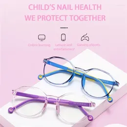 선글라스 초경량 TR90 프레임 아이 안경을위한 안경 아동 어린이 소년 여자 컴퓨터 게임 고글 실리콘 차단