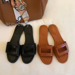 Designer Brand F Slippers med Dug Bag Luxury Sandals Herr- och kvinnors skor Kuddar Bekväm koppar Svartrosa Summer Fashion Slide Stranden