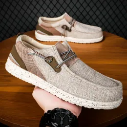 Schuhe Herbst Herbst Männer lässige Leinwand Espadrilles Schuhe 2023 Mode Alpargatas Hombre Espadrille Komfortable atmungsaktive leichte große Größe großer Größe