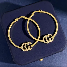 Brincos de designer de estilo moderno banhados a ouro de alta qualidade modesto luxo orecchini personalizado brinco de argola neutra moda jóias atacado zl174 I4