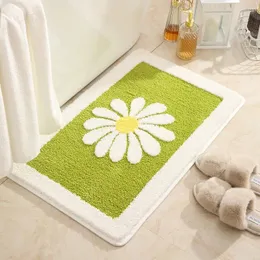 Dywany Little Daisy myteable bez poślizgu mata prysznicowa różowy zielony czarny szary dom domowy kuchnia w łazience sypialnia Wejście Wystrój mały dywan dywanu