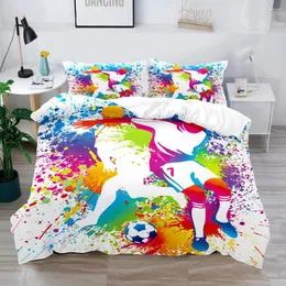 Set di biancheria da letto Drop Single Solo 1 federa per bambini Set copripiumino per ragazzi Regalo di calcio Bambini Adolescenti N22